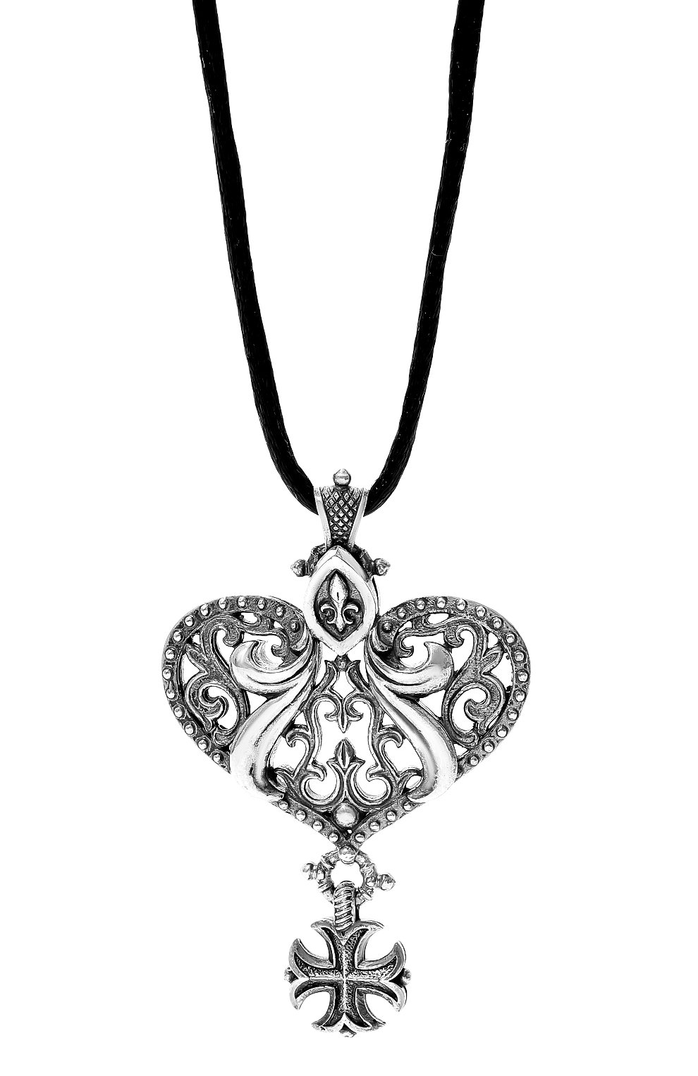 Подвеска сердце империи GL JEWELRY серебряного цвета по цене 24750 руб., арт. M310028-S97-01, фото 3 Подвеска сердце империи GL JEWELRY, арт. M310028-S97-01, фото 3