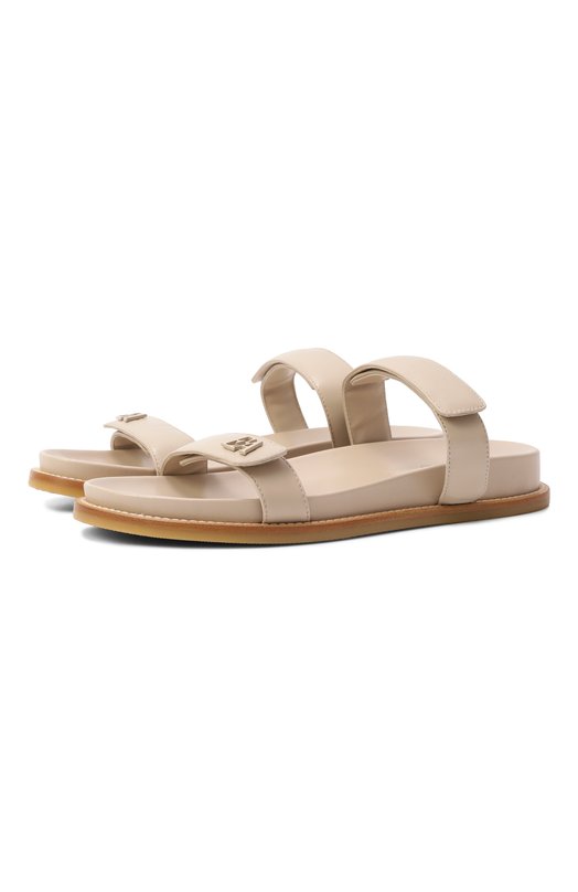 Кожаные шлепанцы Emporio Armani X3P778/XF271 Бежевый X3P778/XF271