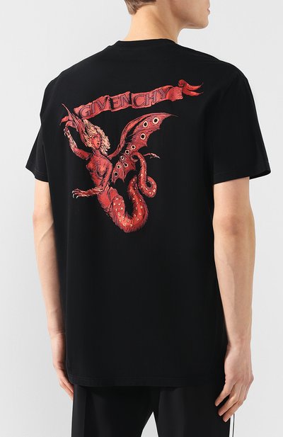 Хлопковая футболка  GIVENCHY, арт. BM70JP309P, фото 4