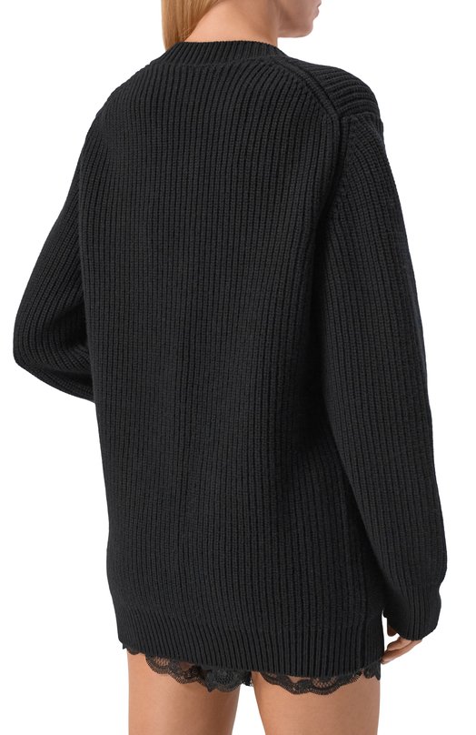 Шерстяной кардиган Dolce & Gabbana FXVCDZ/JDVF0 Чёрный  FXVCDZ/JDVF0 Фото 4