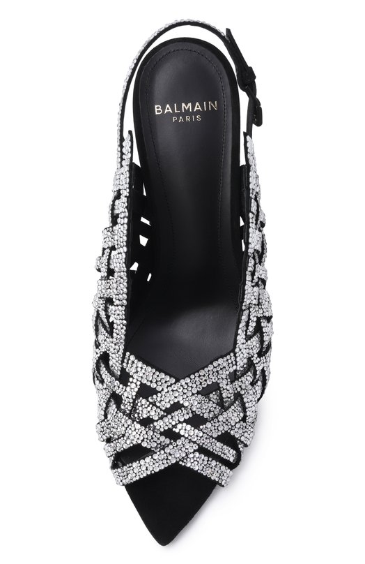 Замшевые босоножки Balmain GN1UH195/LVHS Чёрный  GN1UH195/LVHS Фото 6