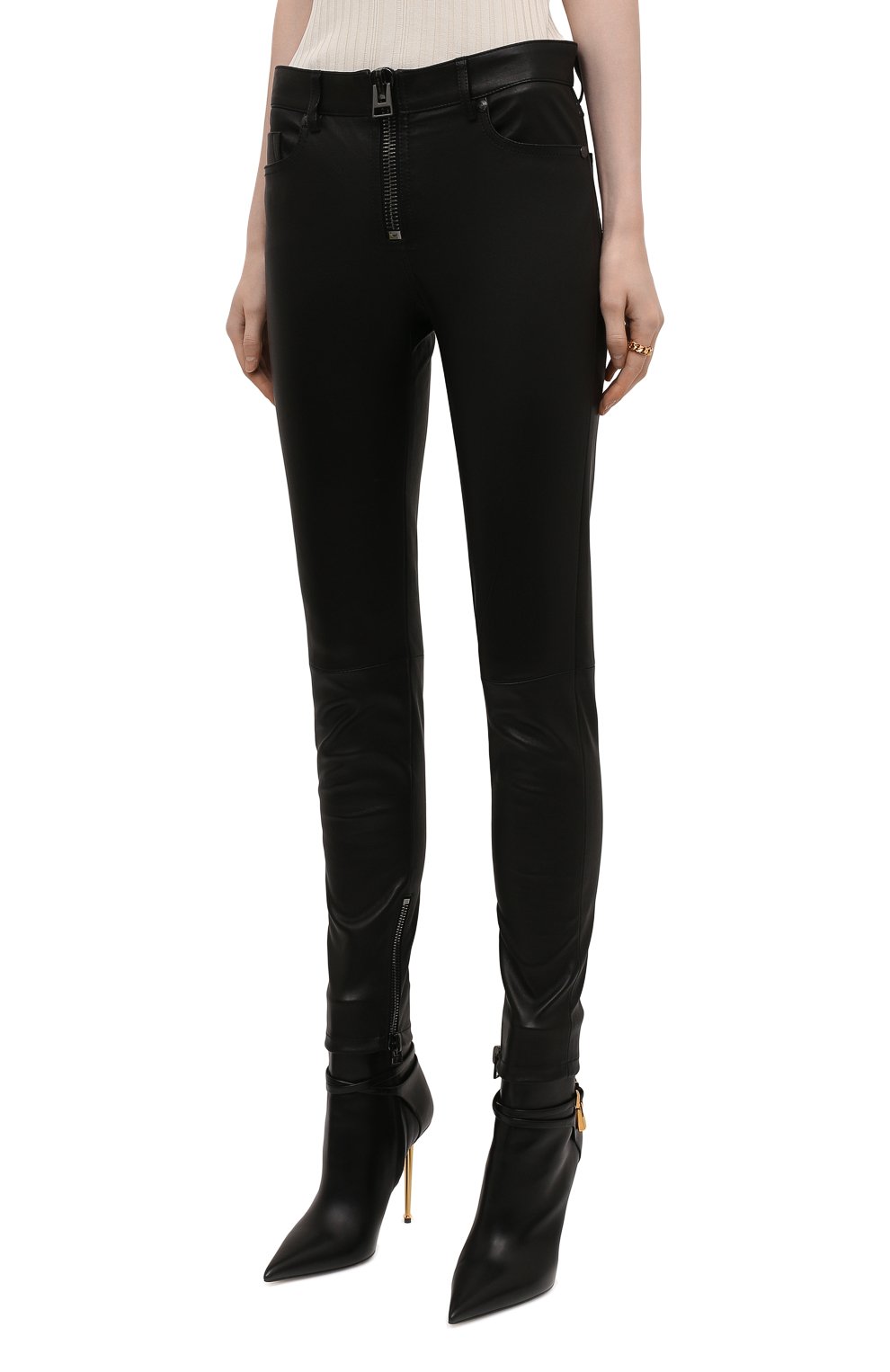 Кожаные брюки TOM FORD, арт. PAL672-LEX224, фото 3