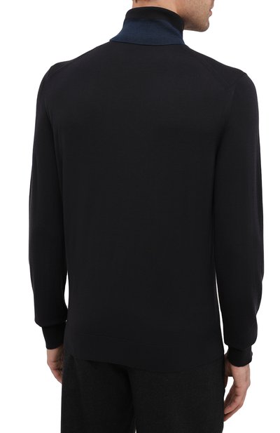 Шерстяная водолазка ZEGNA темно-синего цвета по цене 106000 руб., арт. CVM01/120, фото 4 Шерстяная водолазка ZEGNA, арт. CVM01/120, фото 4