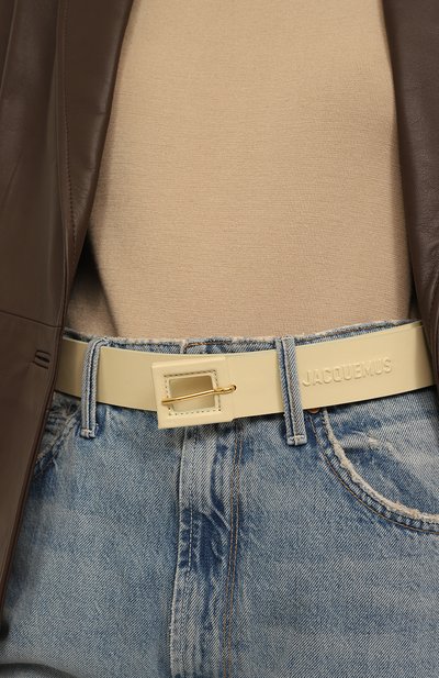 Кожаный ремень JACQUEMUS, арт. 22H223AC315/3060IVORY, фото 2