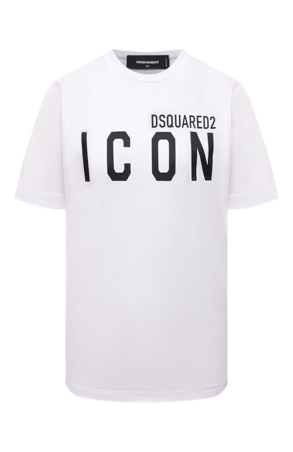 Хлопковая футболка DSQUARED2 белого цвета по цене 19250 руб., арт. S80GC0001/S23009, фото 1 Хлопковая футболка DSQUARED2, арт. S80GC0001/S23009, фото 1