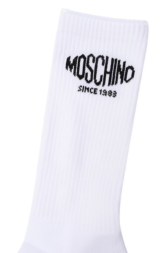 Хлопковые носки Moschino A3403/0298 Белый  A3403/0298 Фото 2