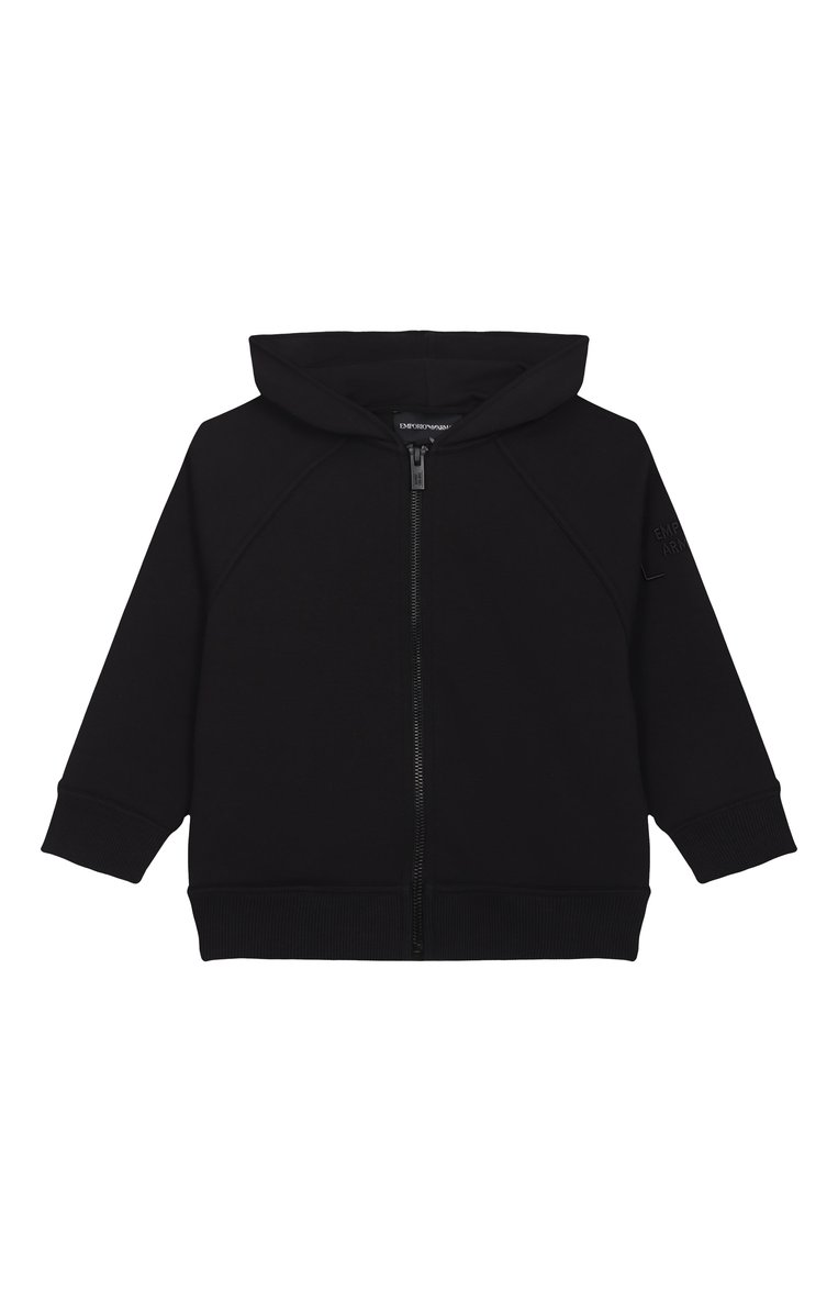 Детского комплект из толстовки и брюк EMPORIO ARMANI темно-синего цвета, арт. EB000168/AF13217 | Фото 2 (Материал внешний: Хлопок, Синтетический материал; Рукава: Длинные; Мальчики Кросс-КТ: Костюмы-спорт; Ростовка одежда: 4 года | 104 см, 5 лет | 110 см, 6 лет | 116 см, 7 лет | 122 см, 8 лет | 128 см, 10 - 11 лет | 140 - 146см, 13 - 15 лет | 158 см, 16 лет | 164 см)