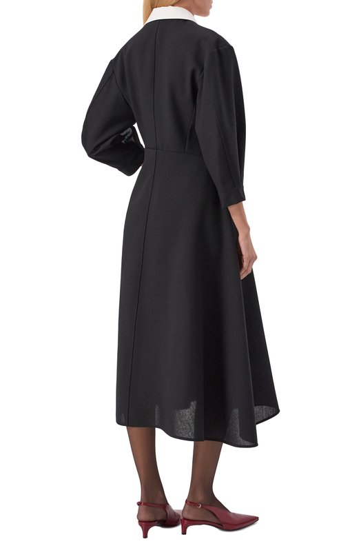 Шерстяное платье Jil Sander J02CT0522/J41557 Чёрный  J02CT0522/J41557 Фото 4