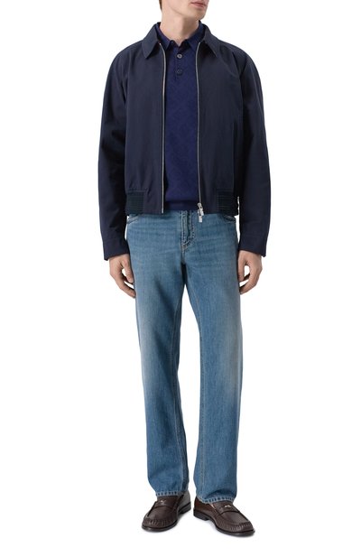 Мужская шелковое поло DOLCE & GABBANA, арт. GXZ02T/JBS09