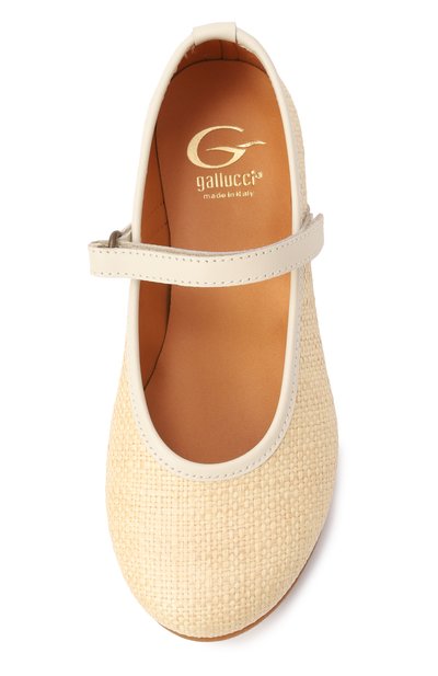 Текстильные балетки GALLUCCI светло-бежевого цвета по цене 22300 руб., арт. J20495DM, фото 4 Текстильные балетки GALLUCCI, арт. J20495DM, фото 4