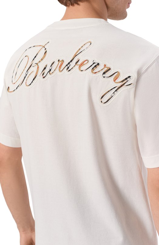 Хлопковая футболка Burberry 8119080 Белый  8119080 Фото 5