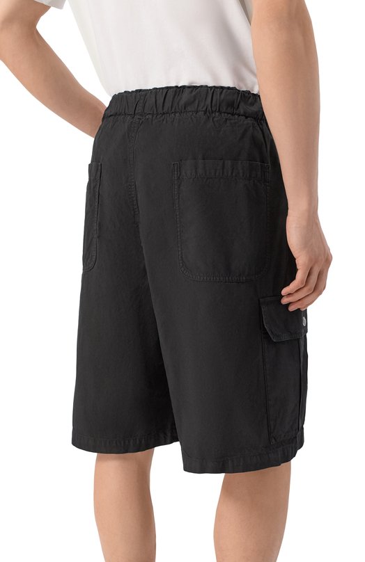 Хлопковые шорты Palm Angels PMCS012S26FAB002 Чёрный  PMCS012S26FAB002 Фото 4