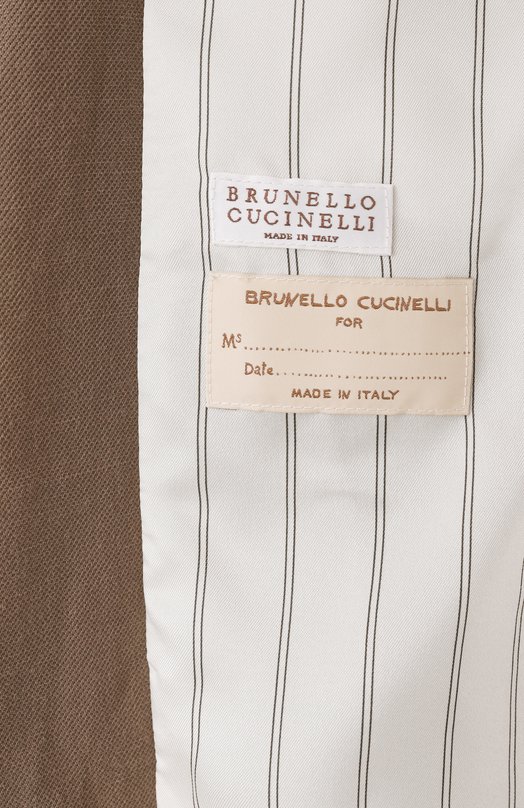 Жакет из вискозы и льна Brunello Cucinelli MH1267040 Коричневый  MH1267040 Фото 7