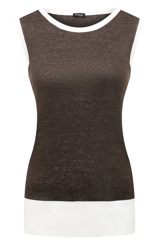 Льняной топ Kiton D55451K0938A Коричневый D55451K0938A