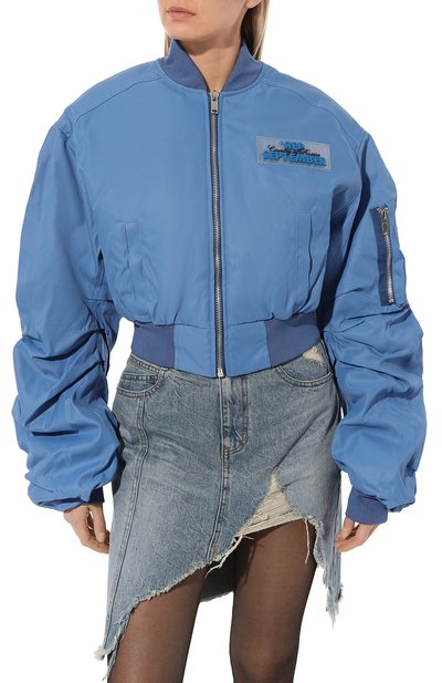 Бомбер RED SEPTEMBER голубого цвета по цене 62990 руб., арт. RSFW23-W15, фото 3 Бомбер RED SEPTEMBER, арт. RSFW23-W15, фото 3