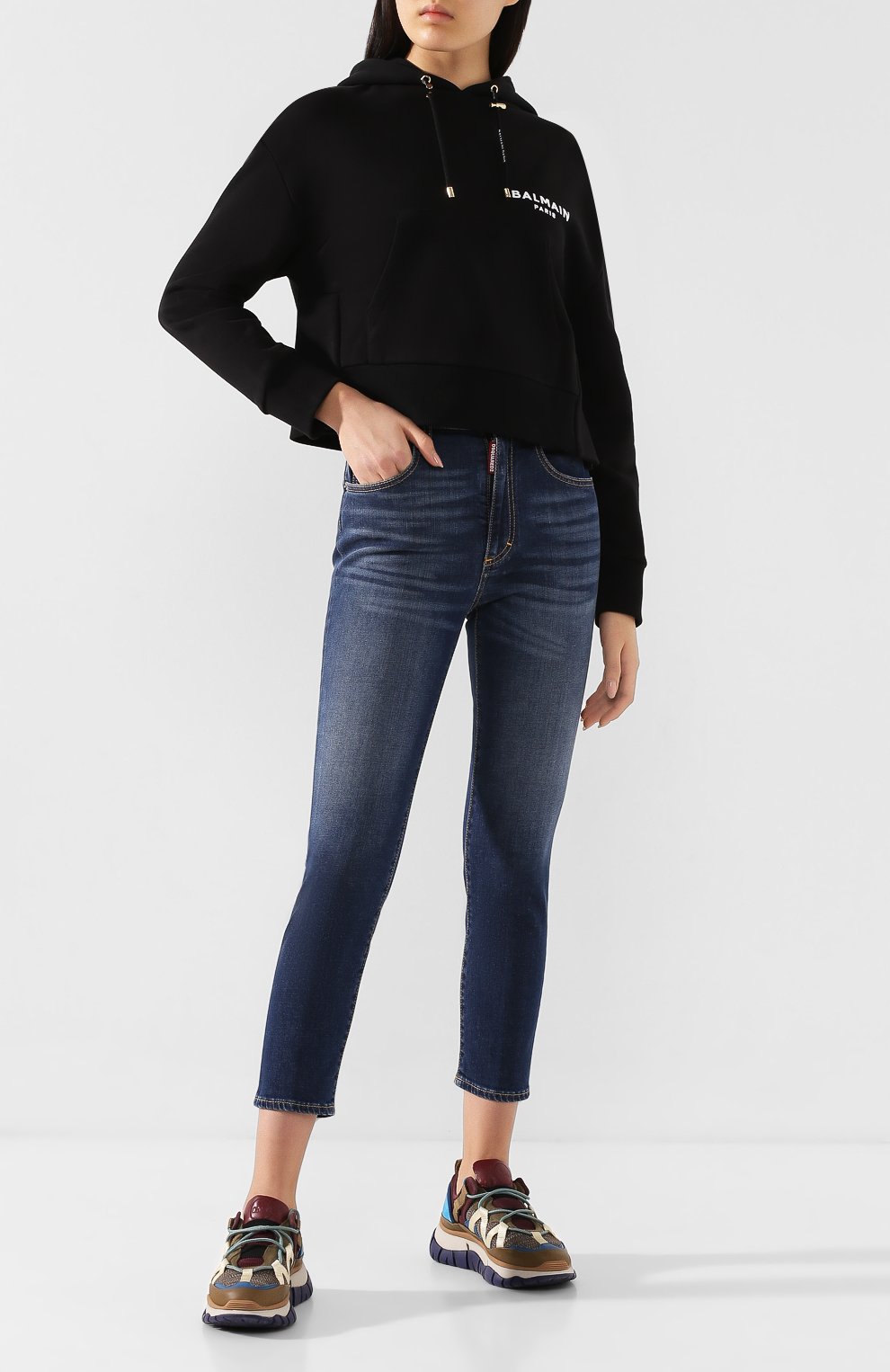 Хлопковое худи BALMAIN, арт. TF13792/I383, фото 2