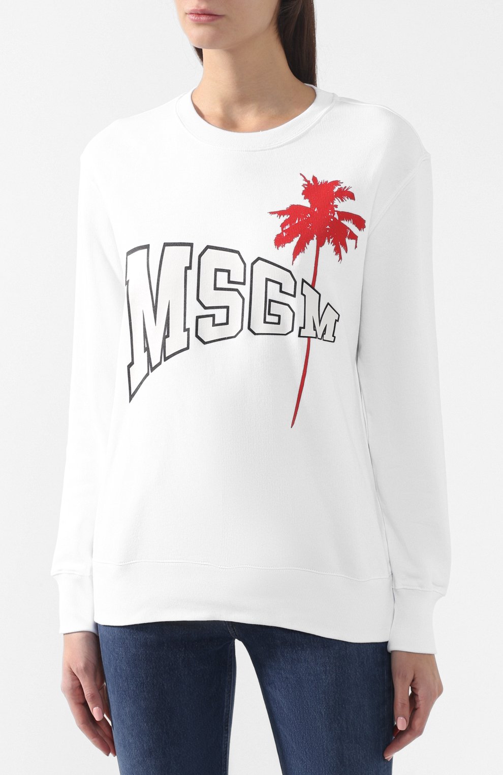 Хлопковый пуловер MSGM, арт. 2641MDM161 195299, фото 3