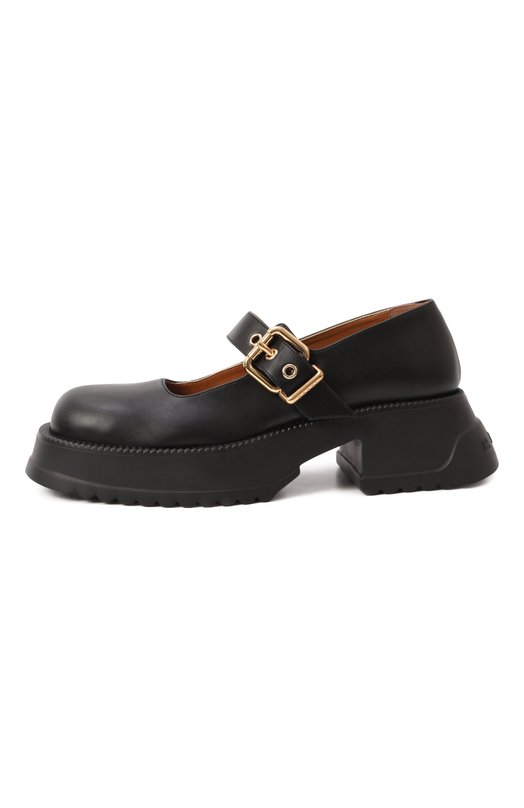 Кожаные туфли Mary Jane Marni MJMS007304/P6453 Чёрный  MJMS007304/P6453 Фото 4
