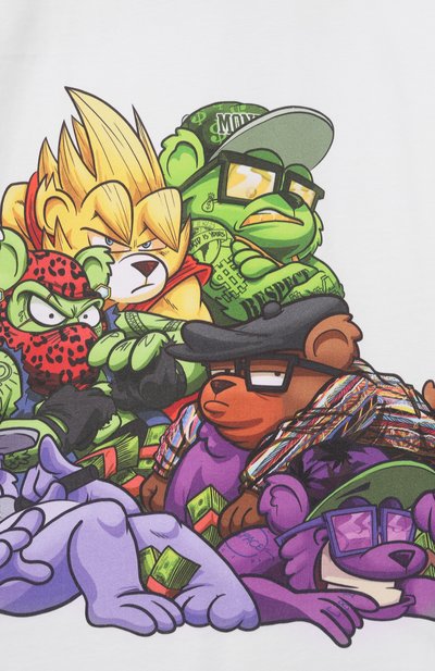 Хлопковая футболка SPRAYGROUND, арт. SPY1420WHT/SH0W THE SHARK WHITE REGULAR T-SHIRT, фото 3