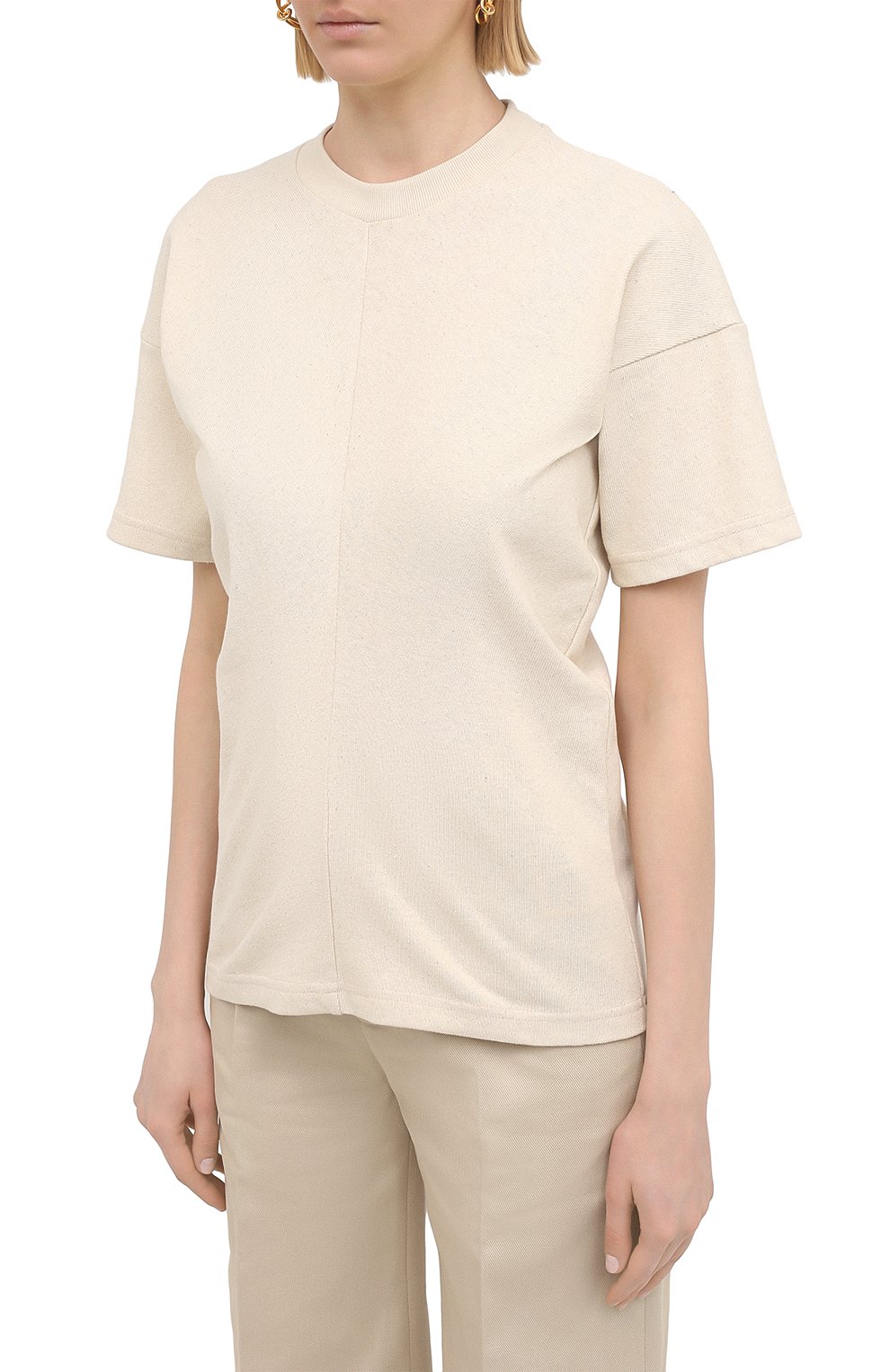 Хлопковая футболка BOTTEGA VENETA, арт. 648233/V0I50, фото 3