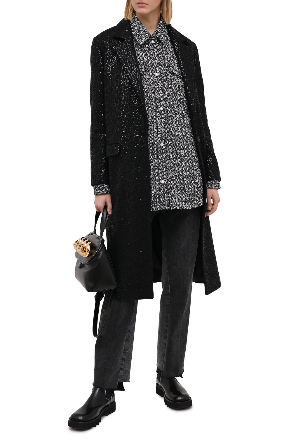 Пальто с пайетками SEVEN LAB, арт. CM20-K04/2black brilliant, фото 2