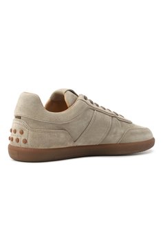 Мужские замшевые кеды tabs TOD’S бежевого цвета, арт. XXM68C0DP30RE0 | Фото 5 (Материал внутренний: Натуральная кожа; Стили: Классический; Материал внешний: Натуральная кожа, Замша; Кросс-КТ: Низкие; Подошва: Массивная; Материал утеплителя: Без утеплителя)