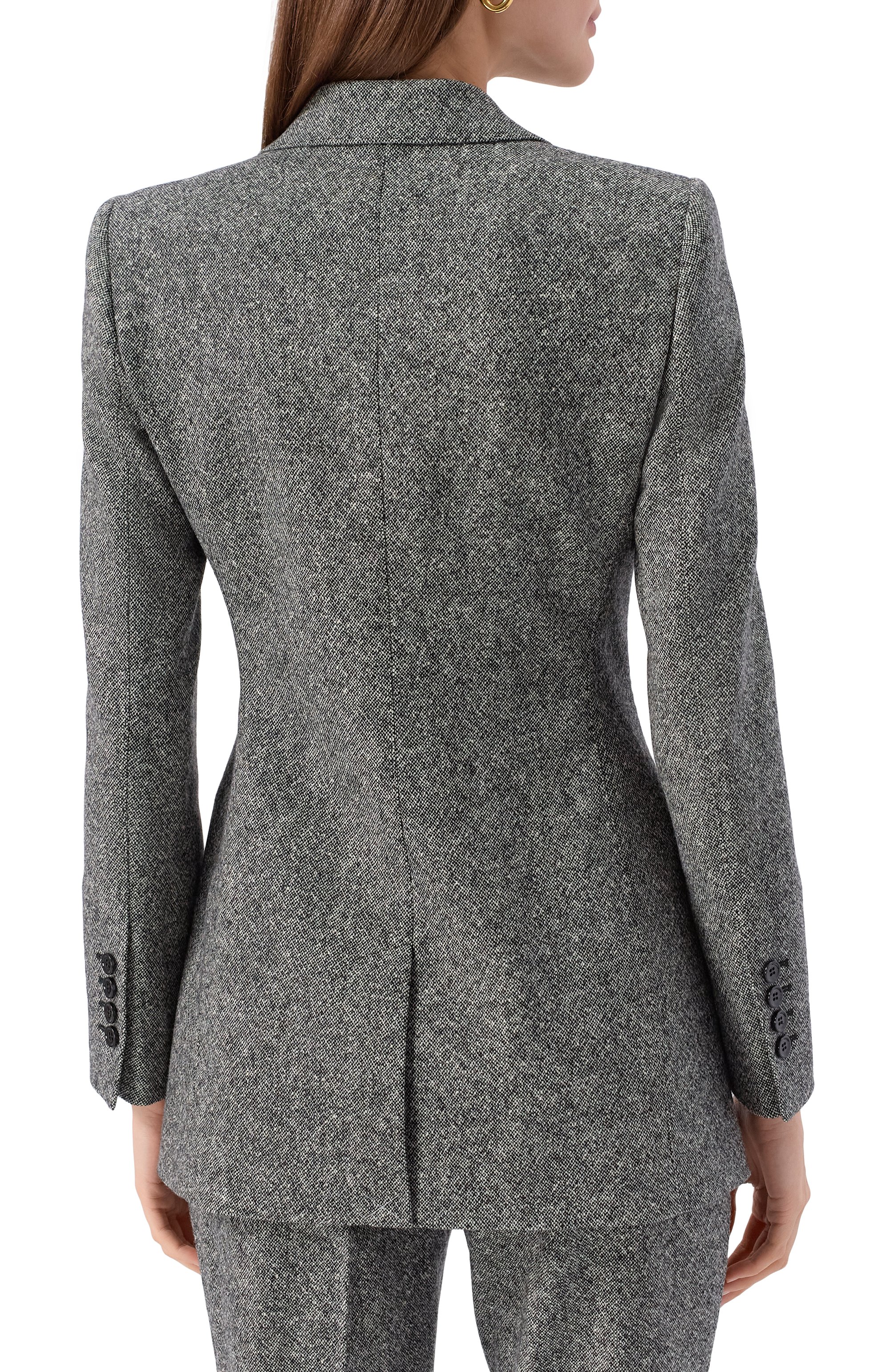 Шерстяной жакет DOLCE & GABBANA серого цвета по цене 336500 руб., арт. F29QGT/FMBAR, фото 4 Шерстяной жакет DOLCE & GABBANA, арт. F29QGT/FMBAR, фото 4