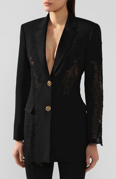 Жакет VERSACE черного цвета по цене 528500 руб., арт. A84448/A212457, фото 3 Жакет VERSACE, арт. A84448/A212457, фото 3