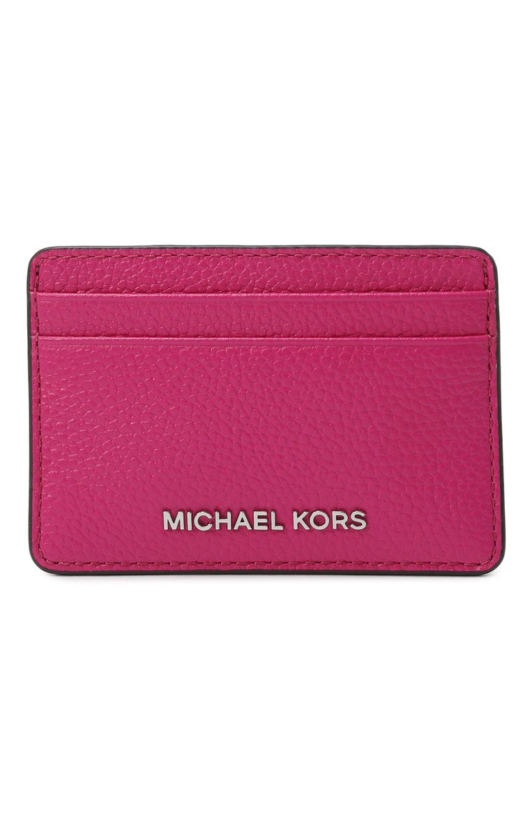 Женский кожаный футляр для кредитных карт MICHAEL MICHAEL KORS фуксия цвета, арт. 32F8SF6D1L | Фото 1 (Нос: Не проставлено; Материал: Натуральная кожа)