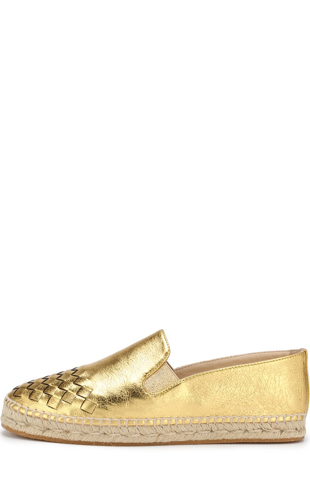 Эспадрильи из металлизированной кожи BOTTEGA VENETA, арт. 407122/VAWR1, фото 3