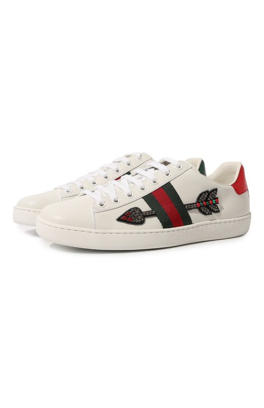 фото Кожаные кеды ace gucci