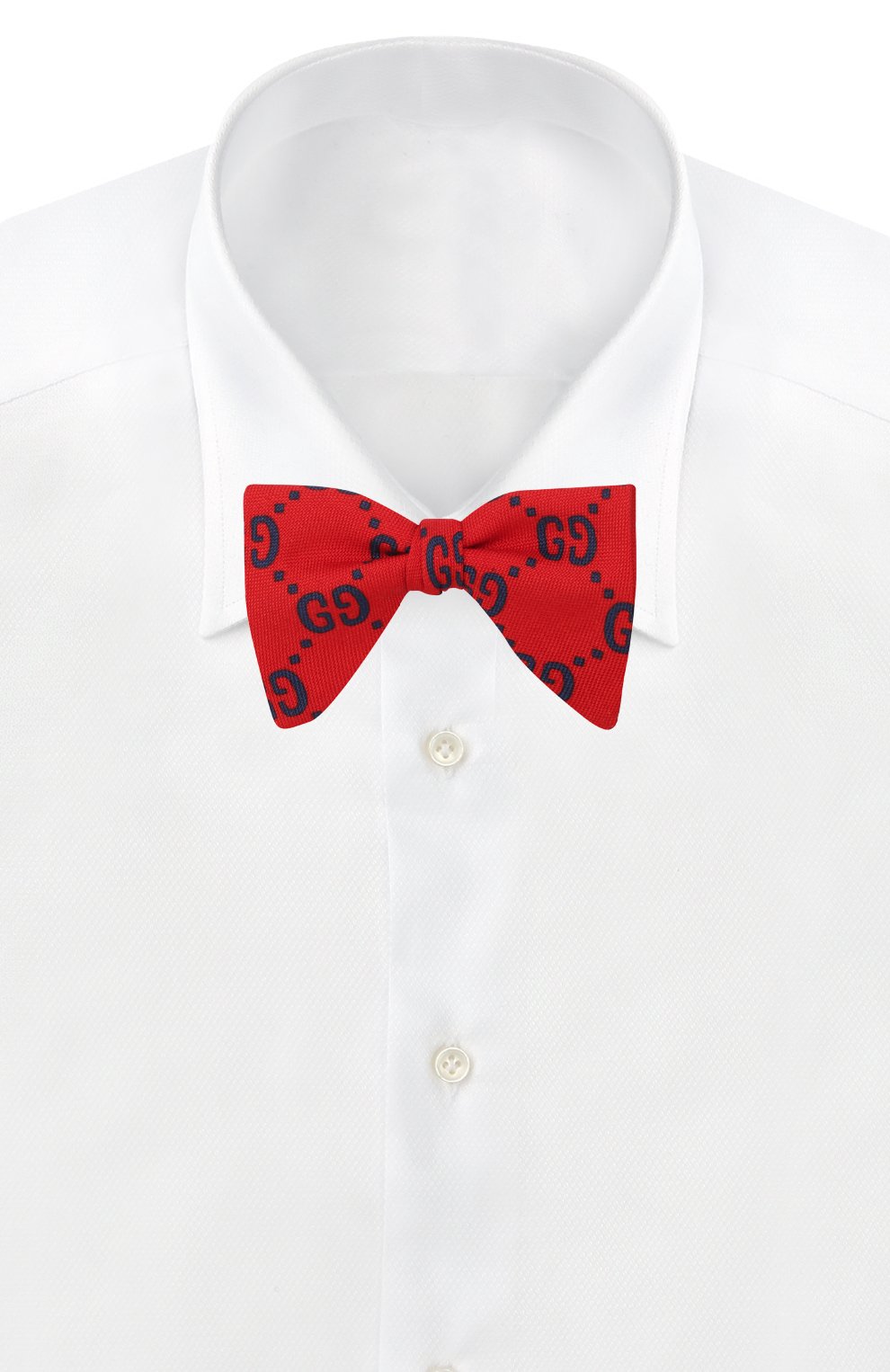 Галстук-бабочка из шерсти и шелка GUCCI красного цвета по цене 11750 руб., арт. 532265/4K515, фото 3 Галстук-бабочка из шерсти и шелка GUCCI, арт. 532265/4K515, фото 3
