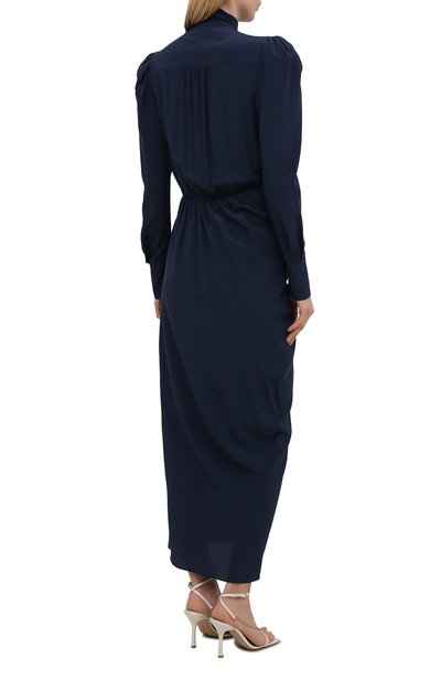 Шелковое платье LANVIN темно-синего цвета по цене 258000 руб., арт. RW-DR0055-4868-E21, фото 4 Шелковое платье LANVIN, арт. RW-DR0055-4868-E21, фото 4