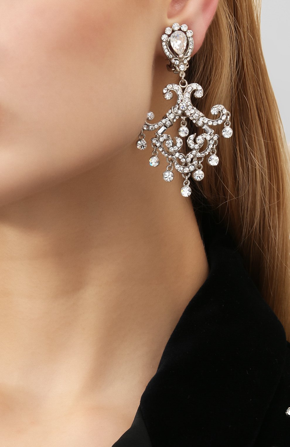 Серьги-клипсы с подвесками и кристаллами swarovski LARISA BARRERA, арт. LE169X, фото 2