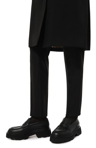 Кожаные пенни-лоферы SANTONI, арт. WUCG71043NERRAIY, фото 3