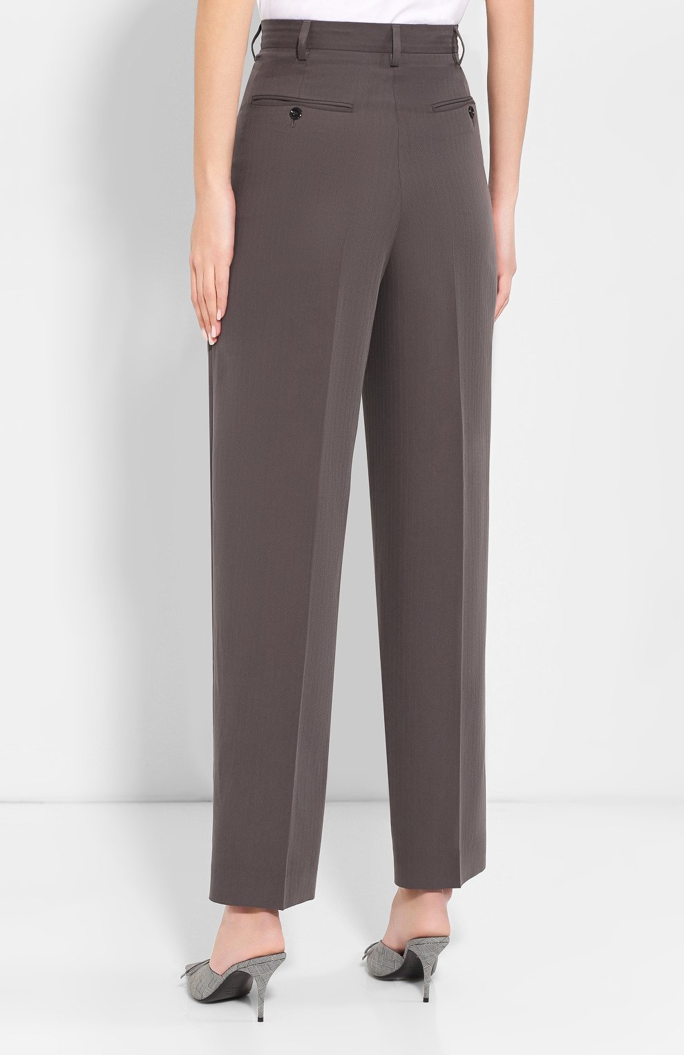 Брюки со стрелками ACNE STUDIOS темно-серого цвета по цене 42900 руб., арт. AK0158, фото 4 Брюки со стрелками ACNE STUDIOS, арт. AK0158, фото 4