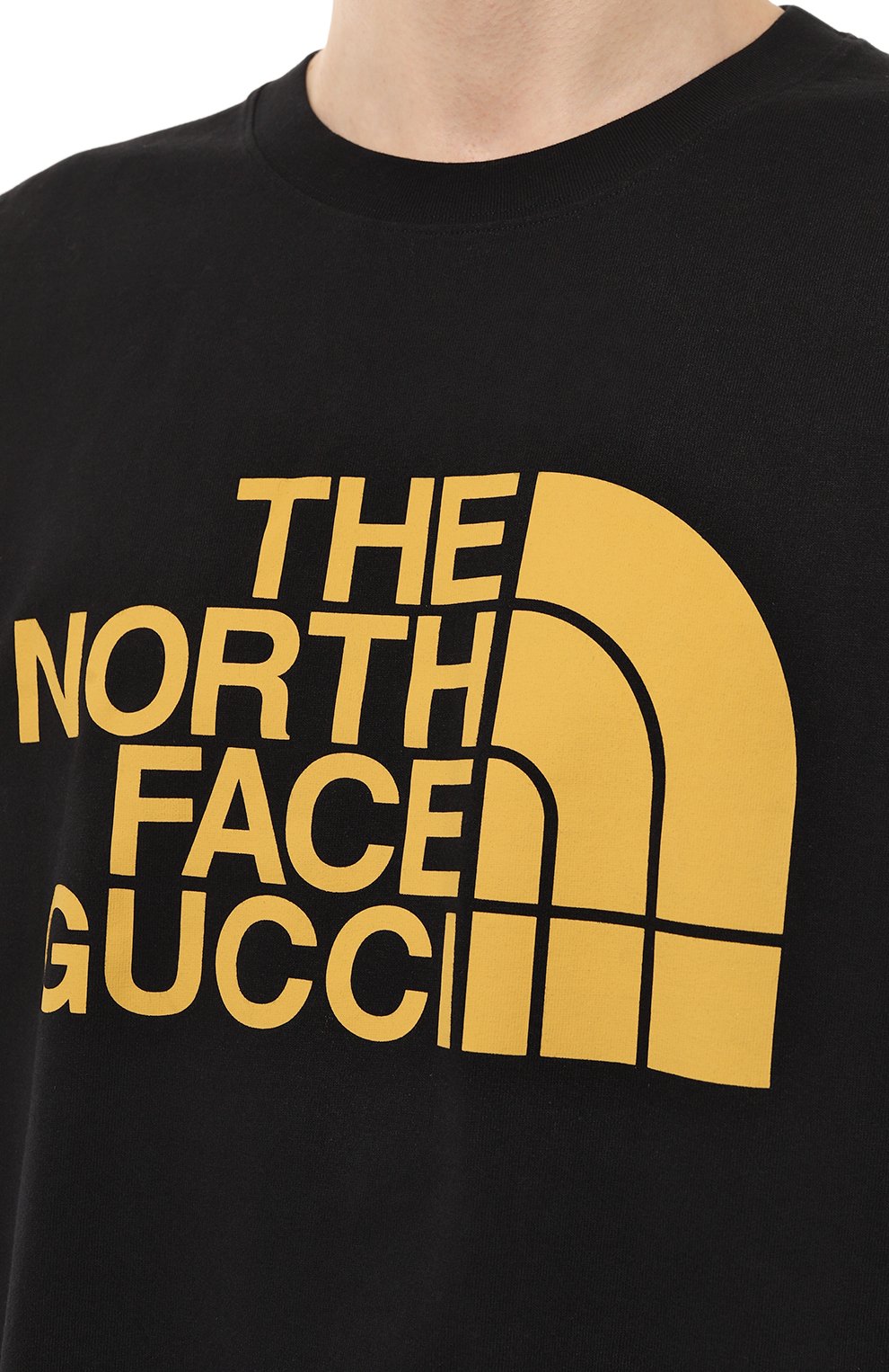 Хлопковая футболка the north face x gucci GUCCI, арт. 616036 XJDCL, фото 5
