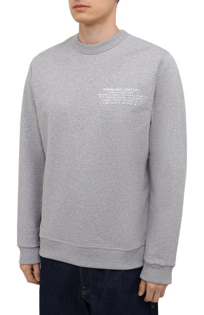 Хлопковый свитшот BURBERRY, арт. 8042752, фото 3