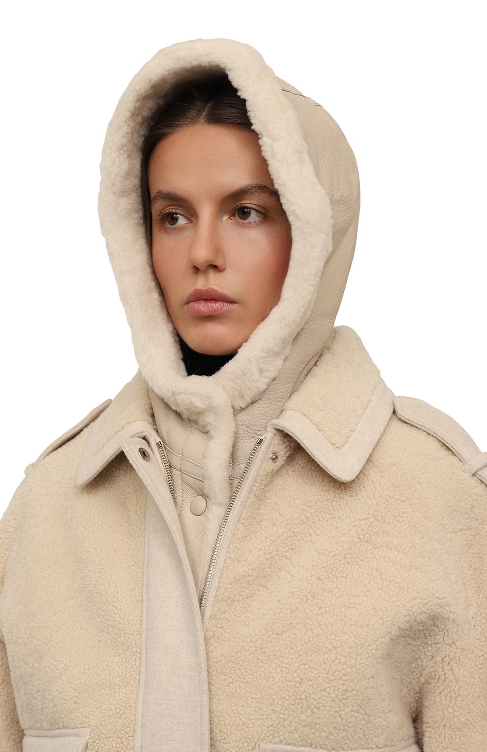 Капюшон из овчины YVES SALOMON, арт. 25WAA624XXMLCI, фото 2