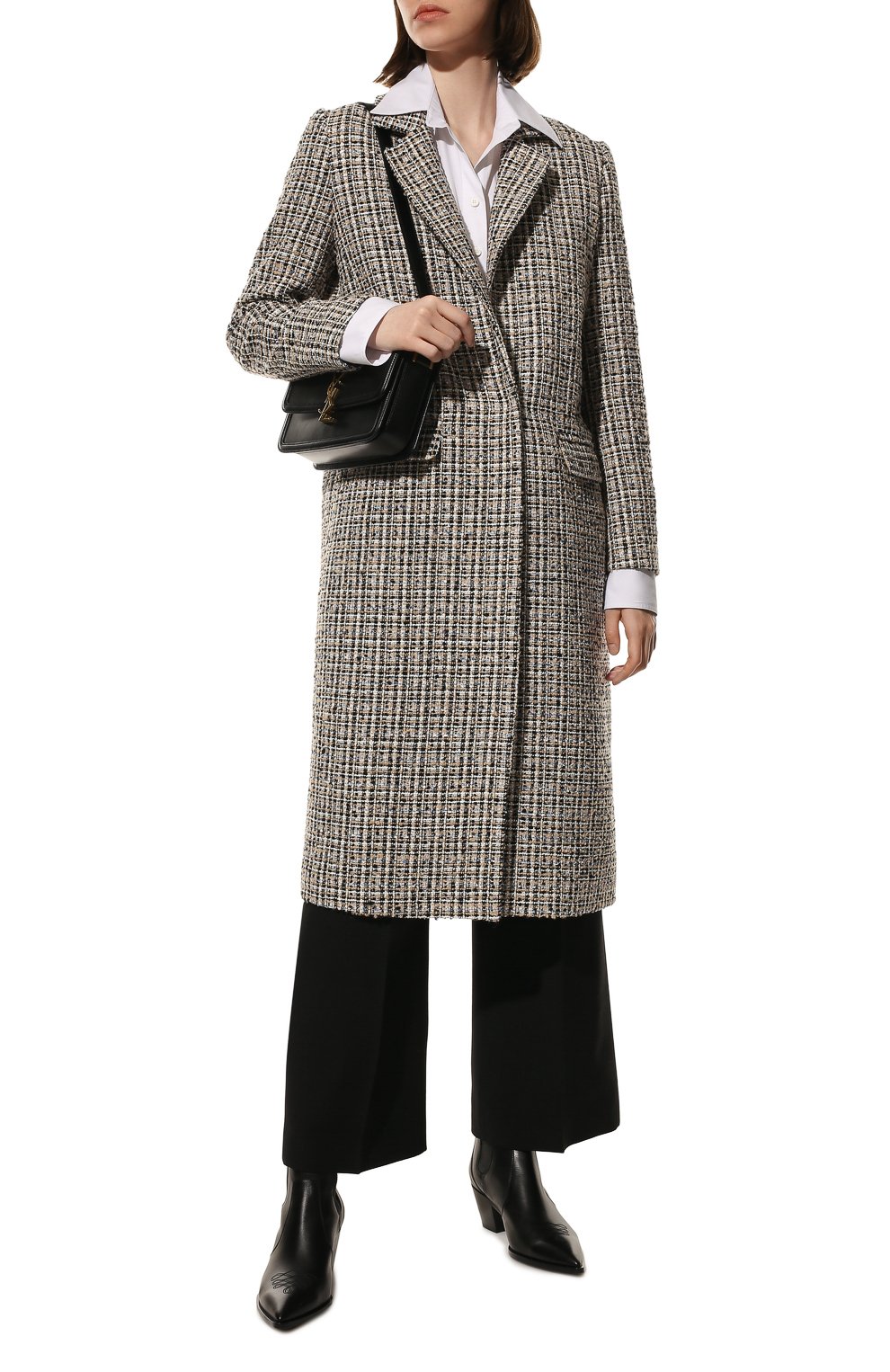 Пальто из вискозы SEVEN LAB, арт. CMAR tw beige/black, фото 2