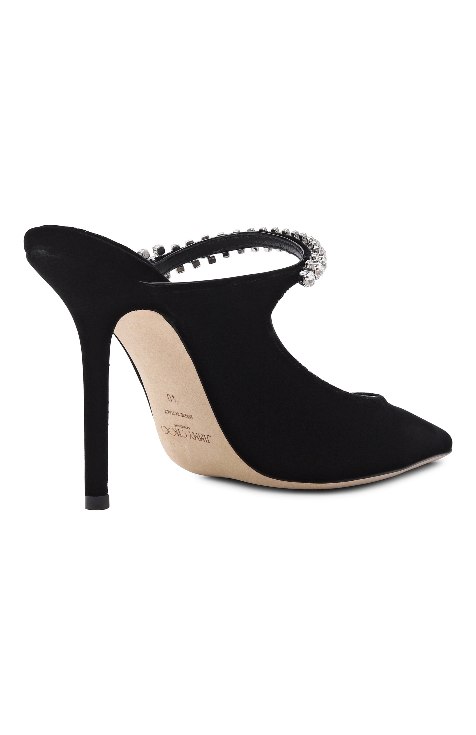 Текстильные мюли bing 100 JIMMY CHOO, арт. BING100VEL, фото 5