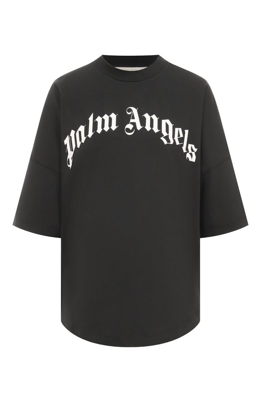 Хлопковая футболка Palm Angels PWAA07CF25JER001 Чёрный PWAA07CF25JER001