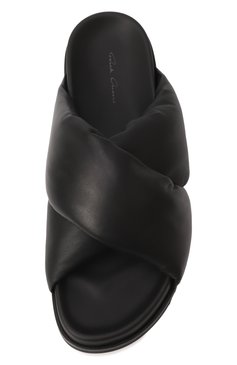 Мужские кожаные шлепанцы RICK OWENS черного цвета, арт. RU01E5800/LLP | Фото 6 (Материал сплава: Проставлено; Материал внутренний: Натуральная кожа; Материал внешний: Натуральная кожа; Нос: Не проставлено)