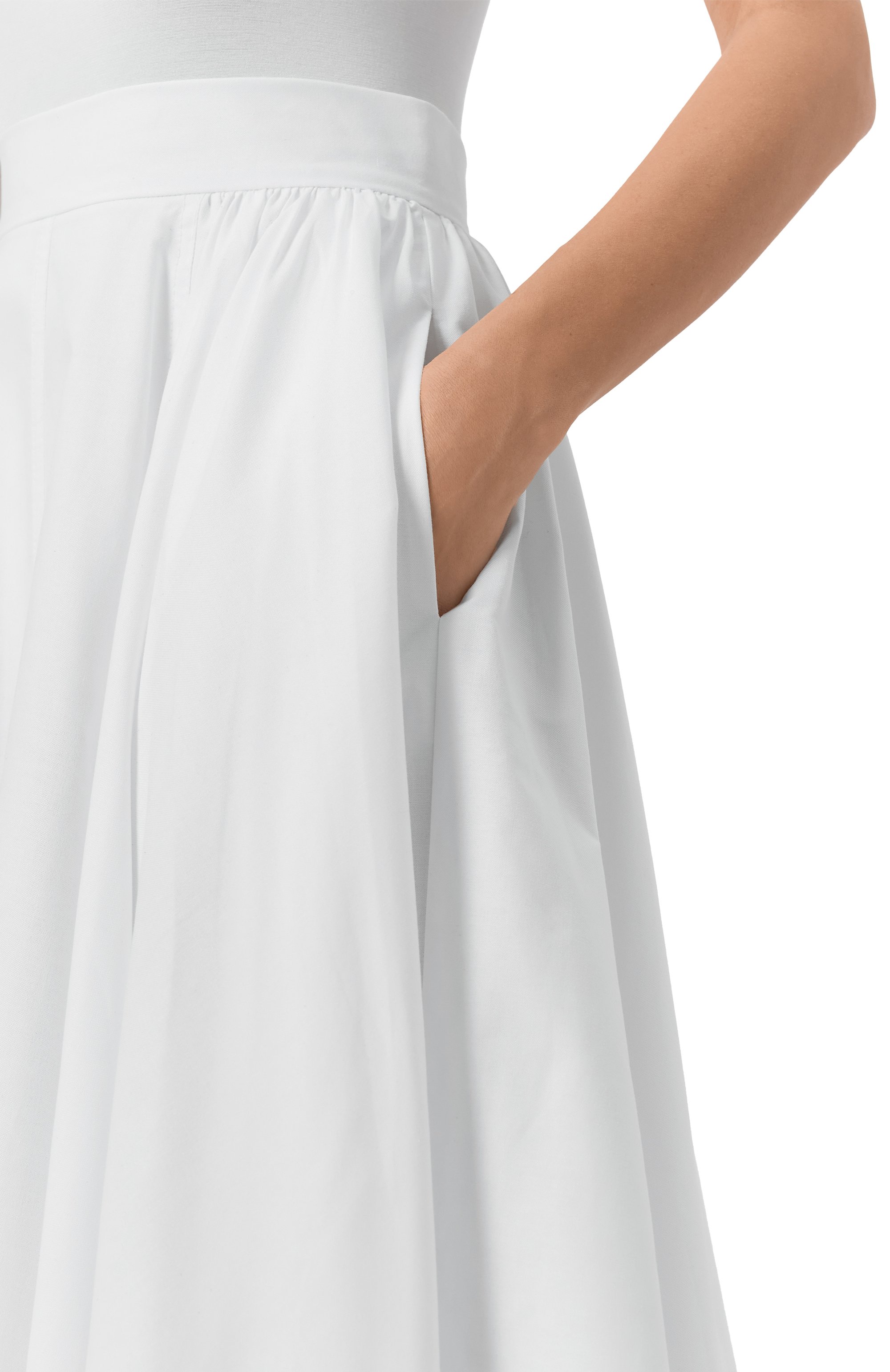 Хлопковая юбка THE ANDAMANE белого цвета по цене 54100 руб., арт. TM170367B/TNC164, фото 5 Хлопковая юбка THE ANDAMANE, арт. TM170367B/TNC164, фото 5