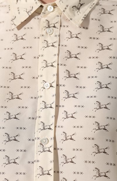 Шелковая рубашка POLO RALPH LAUREN бежевого цвета по цене 21950 руб., арт. 211753146, фото 5 Шелковая рубашка POLO RALPH LAUREN, арт. 211753146, фото 5