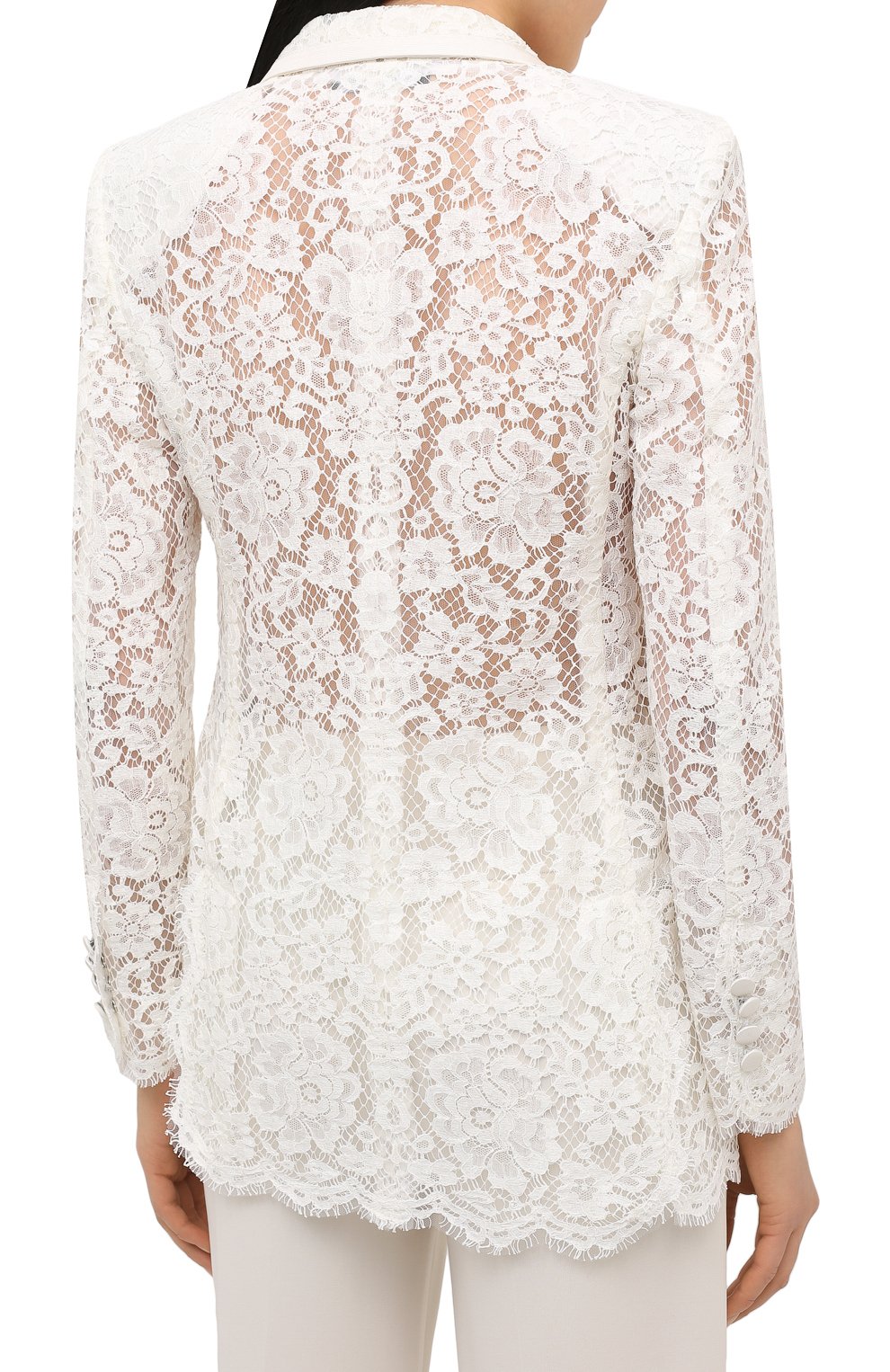 Жакет DOLCE & GABBANA белого цвета по цене 363000 руб., арт. F29EPT/HLMEA, фото 4 Жакет DOLCE & GABBANA, арт. F29EPT/HLMEA, фото 4