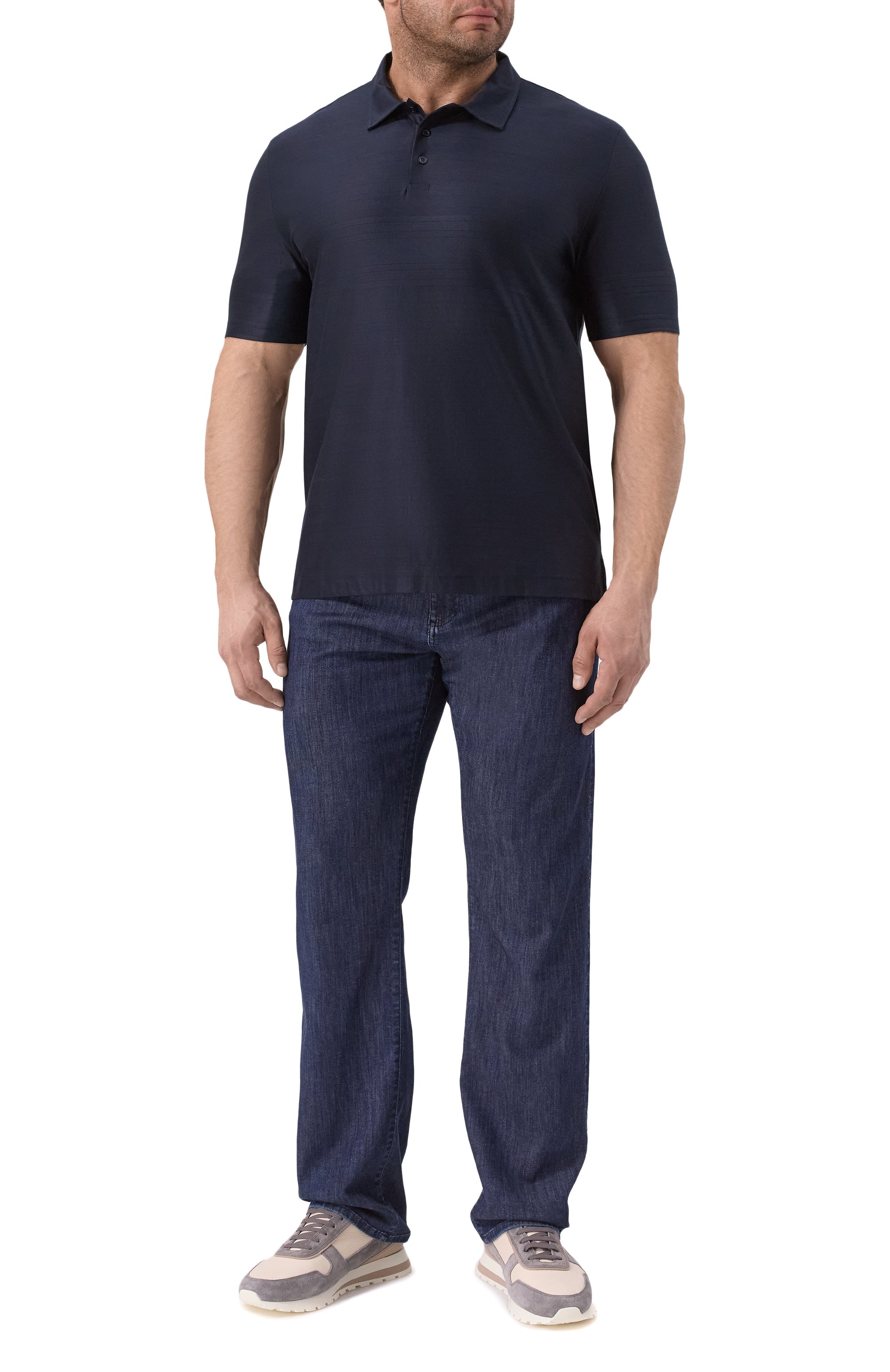 Хлопковое поло CANALI, арт. T0238B/MJ02242, фото 2