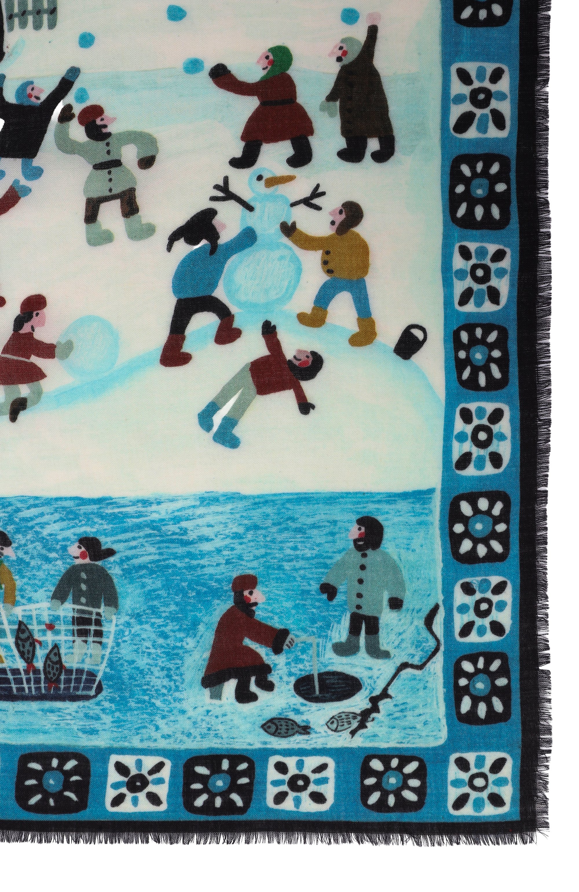 Шерстяная шаль зимняя деревня GOURJI, арт. 91233539/6144114, фото 4