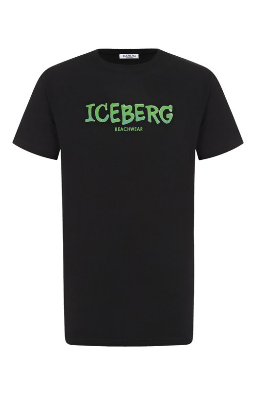 Хлопковая футболка Iceberg ICE25MTS01 Чёрный ICE25MTS01