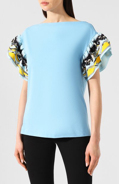 Хлопковый топ EMILIO PUCCI, арт. 9EJP65/9E986, фото 3